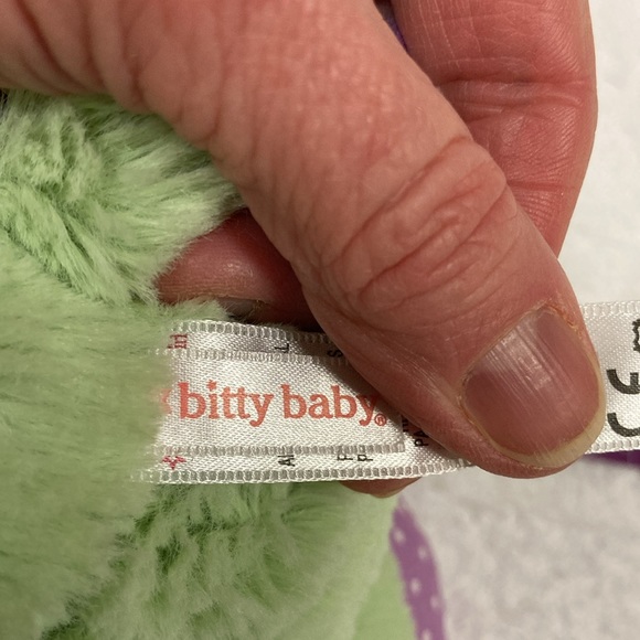 American Girl Bitty Baby Weighted Comfort Giraffe Plush Green Purple Stuffed 11" - Picture 5 of 6
